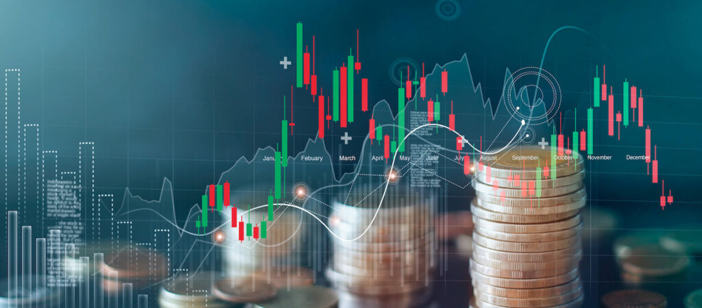 Coins and Graph Representing Currency Conversion Using CyberSource API