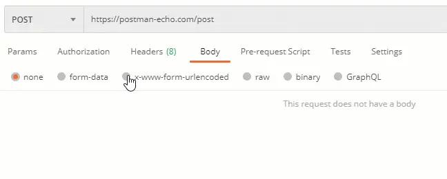 x-www-form-urlencoded Content-Type Header